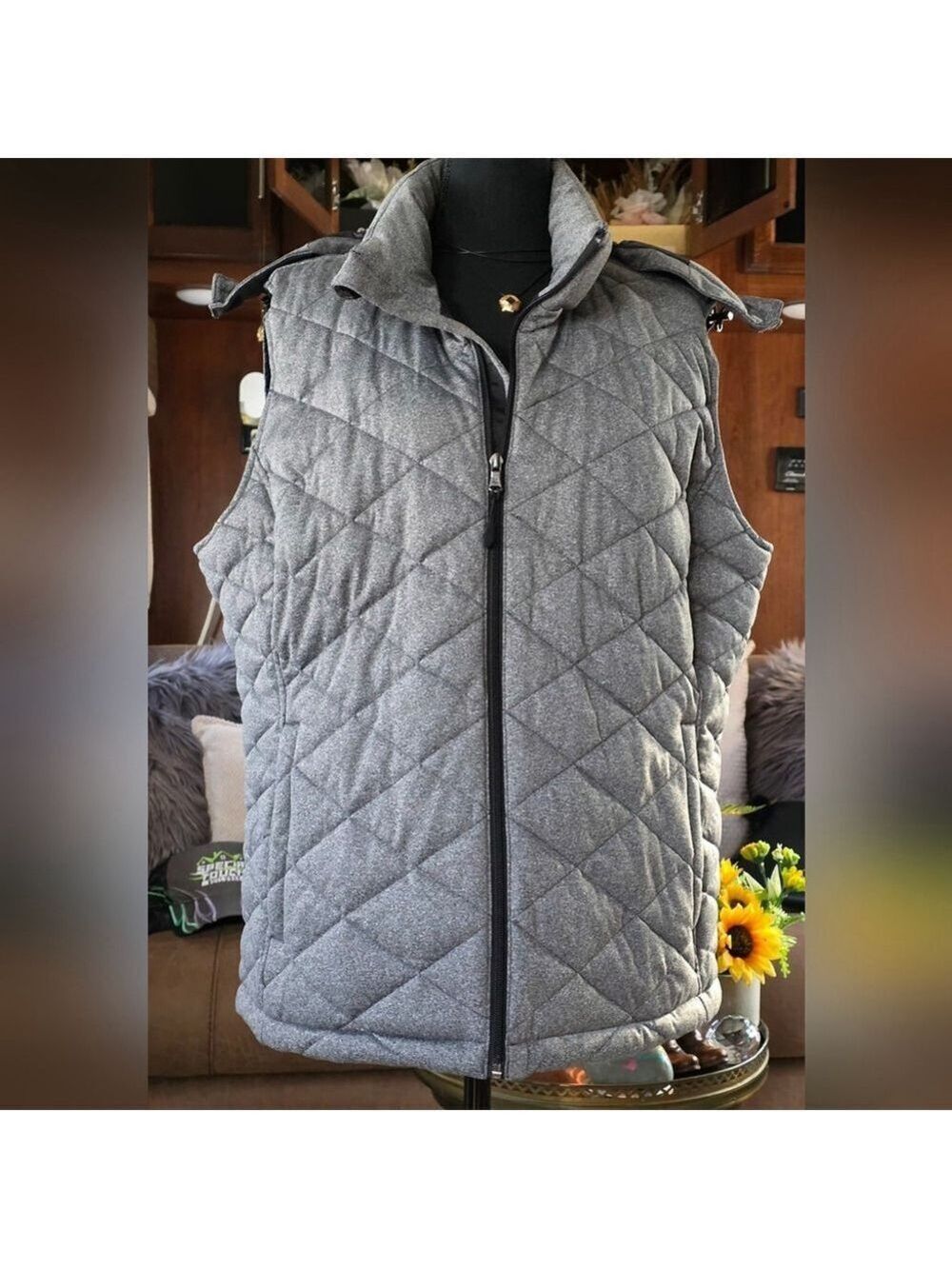 Tek Gear Women's Quilted Gray Vest